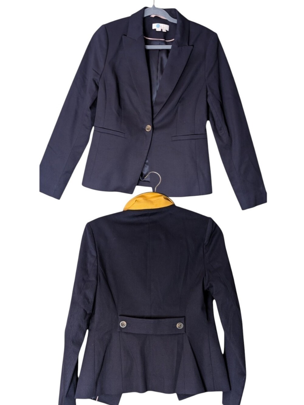 Boden Single Button Ponte Blazer Navy Blue Classic Work Office Jacket Fitted 6R